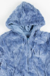 Reversible Blue Fur Coat