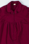 Burgundy Pleated Spring Jacket