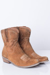 Brown Suede Short Leather Boots (8.5M)