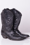 Vintage Black Leather Cowboy Boots (8M)