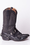 Silver Buckled Vintage Cowboy Boots (10D)