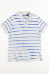 Blue Striped Chaps Polo Shirt