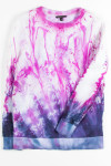 Splatter Painted Silk Layered Sweatshirt