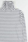 Grey Striped Turtleneck