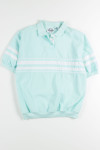 Mint Striped Button Up Tee