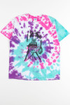 Teal & Purple Grill Cowgirl Tie Dye Tee