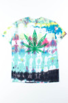 Turquoise Rorschach Weed Tee (Medium)