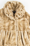 Tan Ruffled Fur Coat