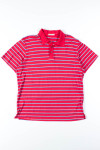 Light Red Striped Polo Shirt