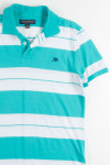 Teal Striped Polo Shirt 1