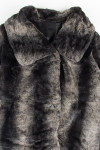 Black Tonal Fur Coat