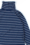 Blue & Grey Striped Turtleneck