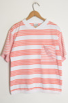 Orange and White Striped T-Shirt