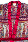 Red Patterned Long Kimono