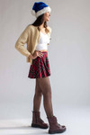 Black & Red Plaid Skater Skirt