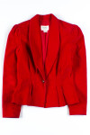Red Corduroy Women's Blazer