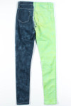 Green Two-Tone Jeggings