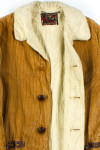 Gold Sherpa Lined Corduroy Coat