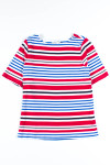 Red, White, & Blue Striped Tee