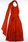 Burnt Orange Halter Tie Dress