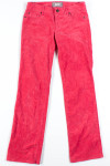 Coral Corduroy Pants 1