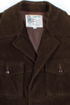 Brown Corduroy Belted Coat