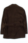 Brown Corduroy Belted Coat