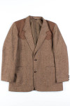 Brown Wool Tweed Blazer