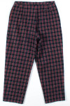 Red & Navy Plaid Pants