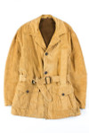 Gold Corduroy Belted Coat