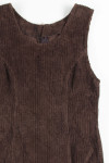 Fitted Brown Corduroy Dress 1
