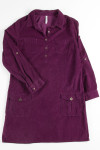 Plum Corduroy Shirt Dress