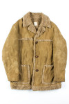 Tan Vinyl Sherpa Lined Coat