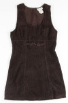 Fitted Brown Corduroy Dress