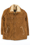 Brown Velvet Sherpa Lined Coat