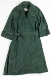 Green Flared Corduroy Dress