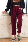 High Waisted Plum Corduroy Pants