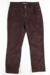 High Rise Brown Corduroy Pants