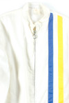 White Striped Sherpa Lined Jacket