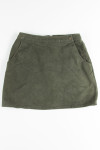 Olive Corduroy Mini Skirt