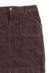 Brown Corduroy Pencil Skirt 1