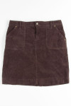 Brown Corduroy Pencil Skirt 1