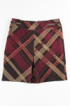 Brown Criss Cross Pencil Skirt