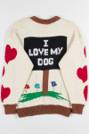 Vintage I Love My Dog Sweater