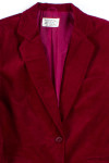 Wine Velvet Blazer