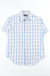Blue & White Wimbledon Plaid Button Up Shirt