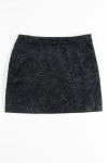 Black Swirl Patterned Mini Skirt