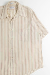 Beige Striped Button Up Shirt