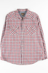 Red & Grey Plaid Button Up Shirt