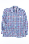 Blue Plaid Button Up Shirt 1